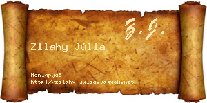 Zilahy Júlia névjegykártya